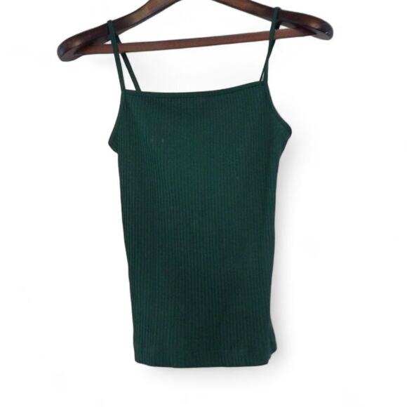 Wilfred Green Ribbed Spaghetti Strap Tank | XXS - Picture 7 of 7